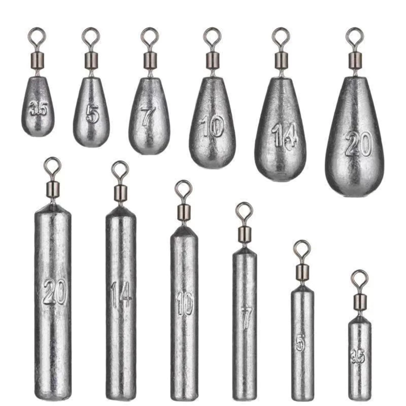 【LUREER】 路亞自由鉛 自由釣組 3.5克~20克 <水滴/長條> 自由鉛 跳底 根魚 黑格 軟蟲 曲柄鉤