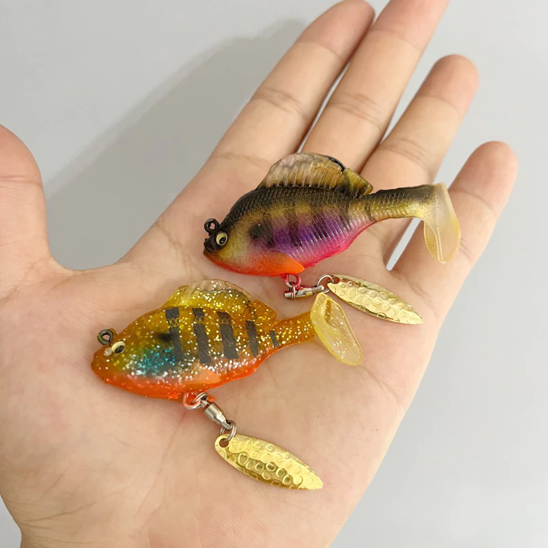 【LUREER】 T尾胖胖魚 10克 搖擺顫動 藏鉤設計 路亞 軟魚 T尾 黑鱸 海釣 遠投 亮片
