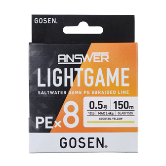 【LUREER】 GOSEN ANSWER LIGHTGAME PE X8 150m <日本製> 根魚 微物 小物 溪流