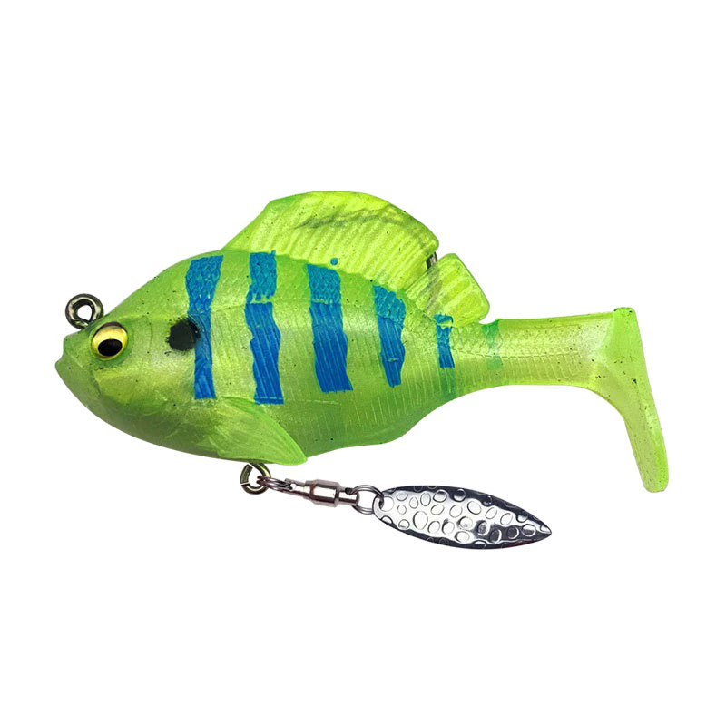 【LUREER】 T尾胖胖魚 10克 搖擺顫動 藏鉤設計 路亞 軟魚 T尾 黑鱸 海釣 遠投 亮片