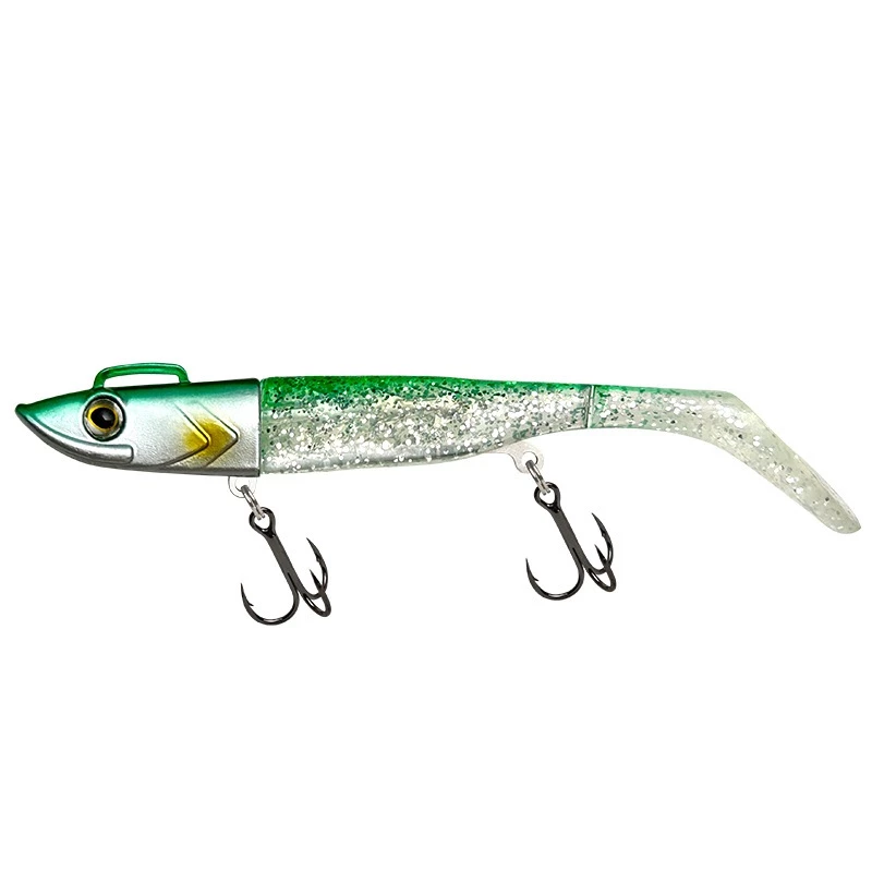 【LUREER】 大鉛頭T尾魚 30克 <岸拋白帶必備> T尾軟蟲 路亞 岸拋 白帶