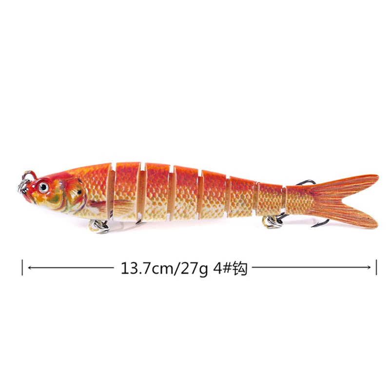 【LUREER】 長型 多節魚 8節 27克 遠投 路亞 魚虎 泰國鱧 鱸魚 米諾
