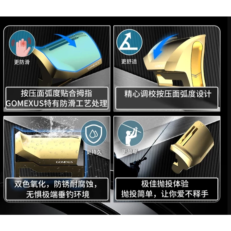 【LUREER】 GOMEXUS CQ 金/黑/BFS康 專用改裝按板 <航空級鋁合金> 路亞 金康 黑康 BFS康