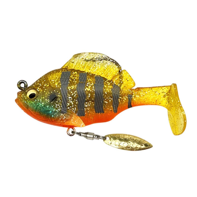 【LUREER】 T尾胖胖魚 10克 搖擺顫動 藏鉤設計 路亞 軟魚 T尾 黑鱸 海釣 遠投 亮片