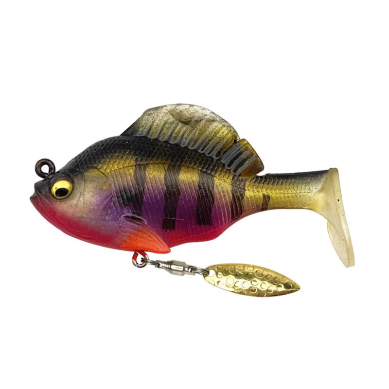 【LUREER】 T尾胖胖魚 10克 搖擺顫動 藏鉤設計 路亞 軟魚 T尾 黑鱸 海釣 遠投 亮片
