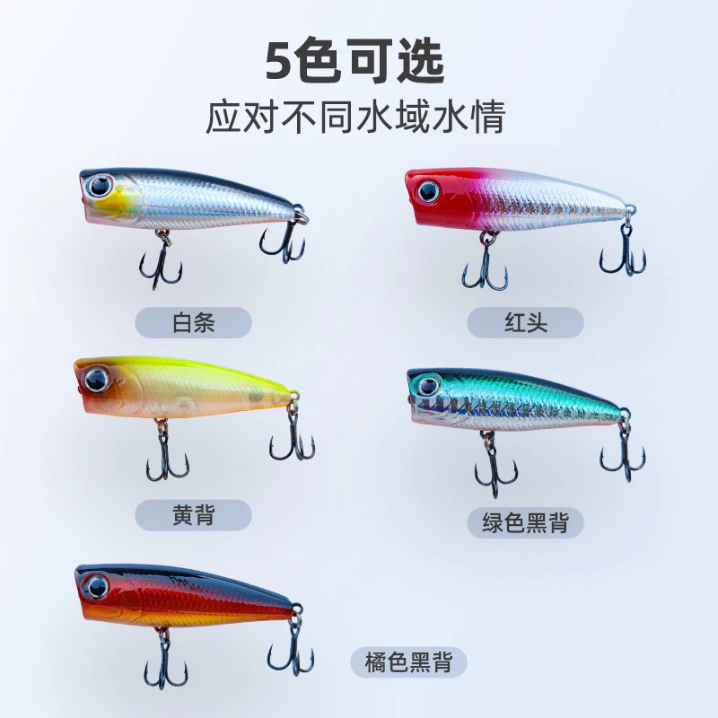 【LUREER】 水面系 撞水波趴 POP 4.5克 內置噪音響珠 大水花 微物 波爬 路亞 捲仔 溪流