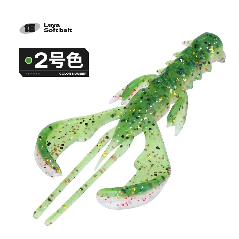 【LUREER】 大螯飄飄蝦 10入裝 63mm <TPE材質> 蝦型軟蟲 路亞 黑鯛 黑格 軟蟲 石斑 根魚 自由釣組