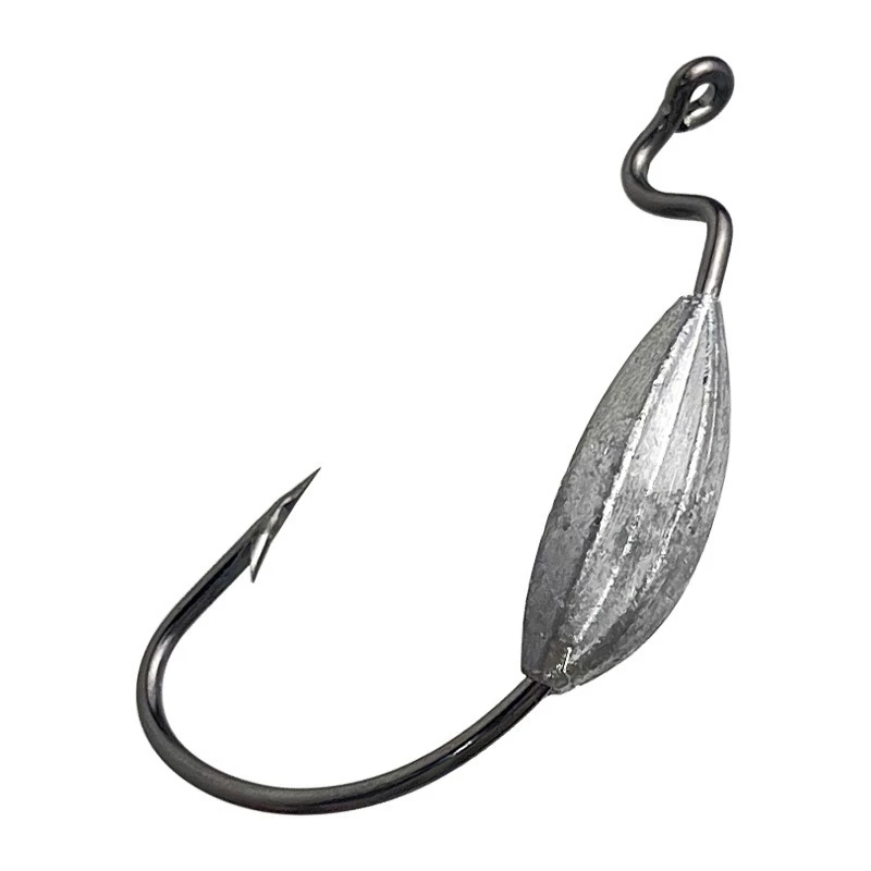 【LUREER】 帶鉛曲柄鉤 5入裝 軟蟲 軟餌 防掛 魚虎 雷強 踢水蛙 泰國鱧 軟蛙 熱狗