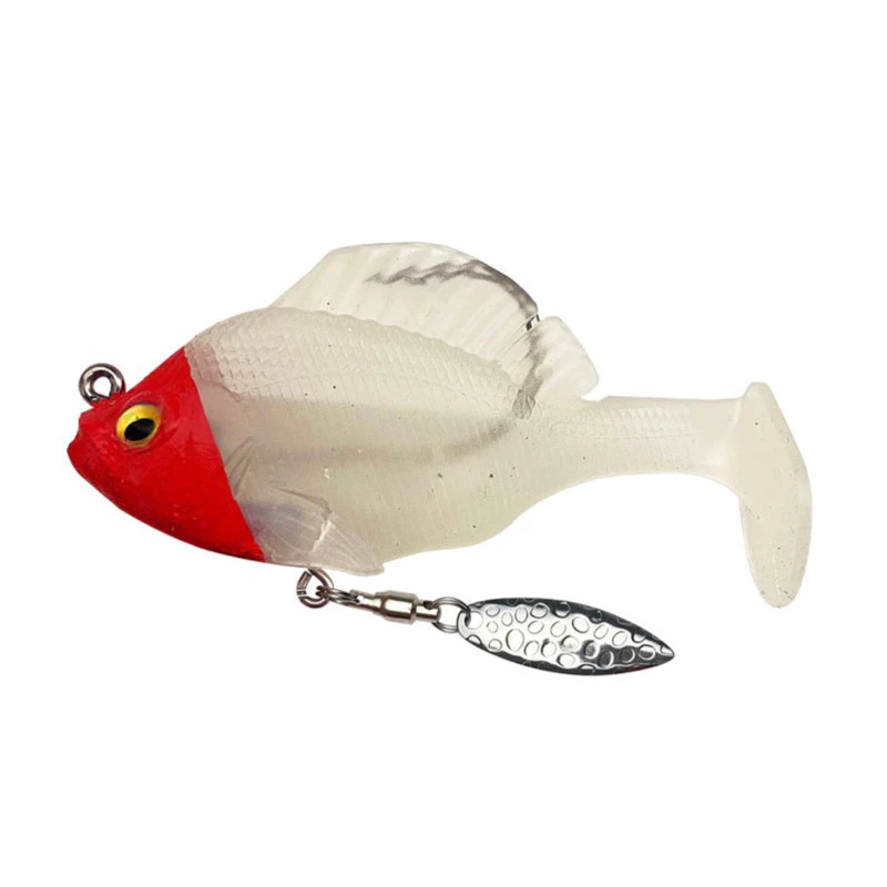 【LUREER】 T尾胖胖魚 10克 搖擺顫動 藏鉤設計 路亞 軟魚 T尾 黑鱸 海釣 遠投 亮片