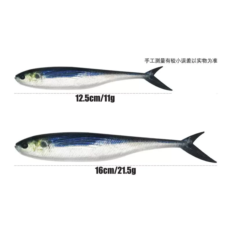 【LUREER】 3D仿生鮁魚軟餌 6.5 / 12.5 / 16公分 剪刀尾 《2入盒裝》高比重 軟魚 軟蟲 路亞