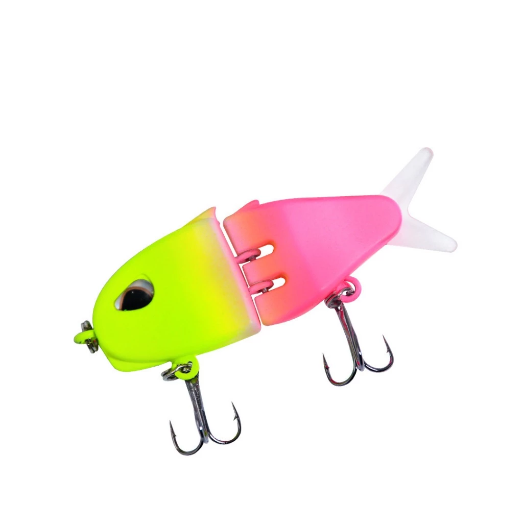 【LUREER】 MM60 卡通雙節魚 6克 <搭配三本鉤> 軟尾設計 路亞 多節魚 管池