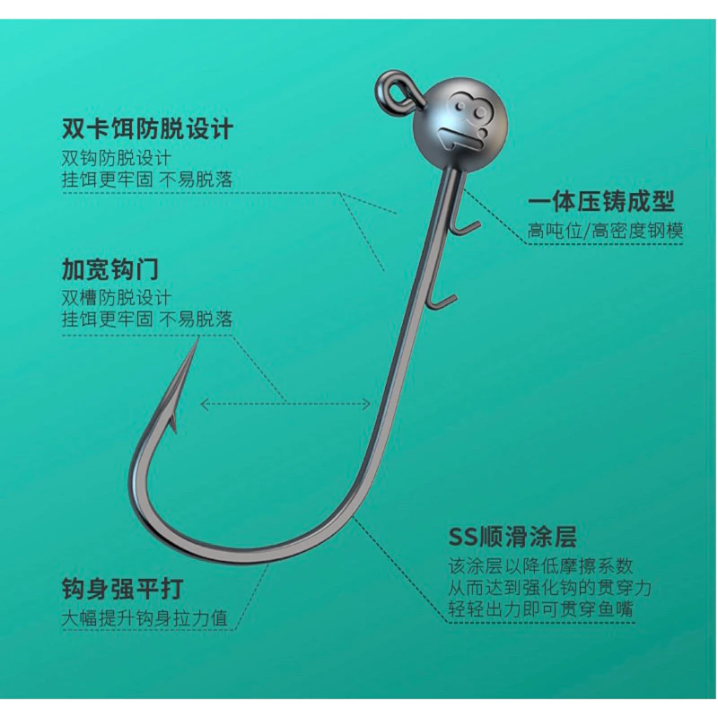 【LUREER】 微鉛 4倍強 鉛頭鉤 0.6克-2.7克 10入一盒 高壓場 管池必備 黑鱸 鱸魚 軟蟲 加州鱸魚