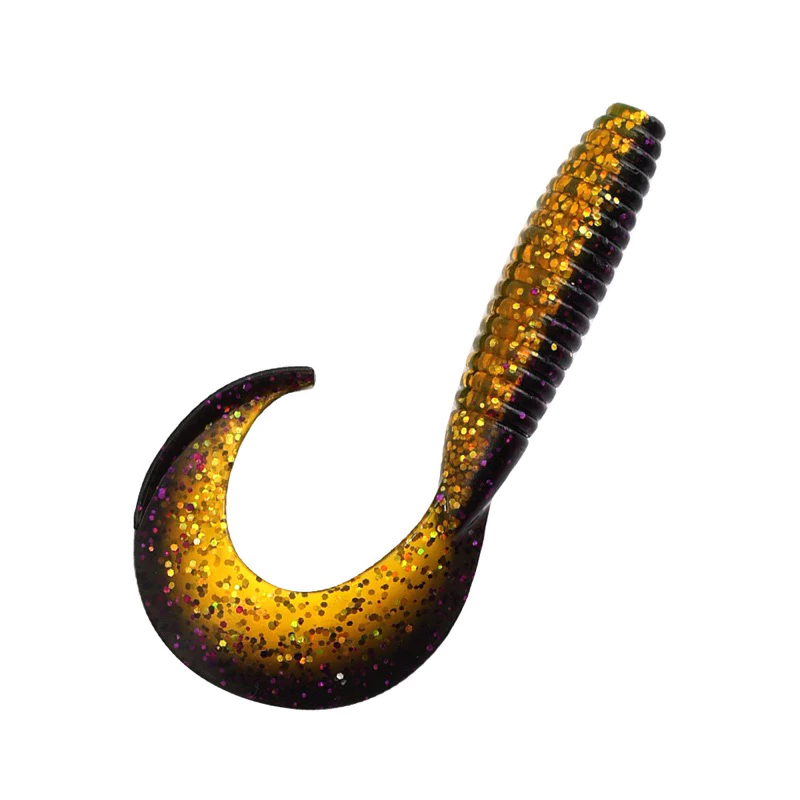 【LUREER】6.5公分 雙色捲尾軟蟲 15入 高品質 軟蟲 路亞 根魚 T尾 捲尾
