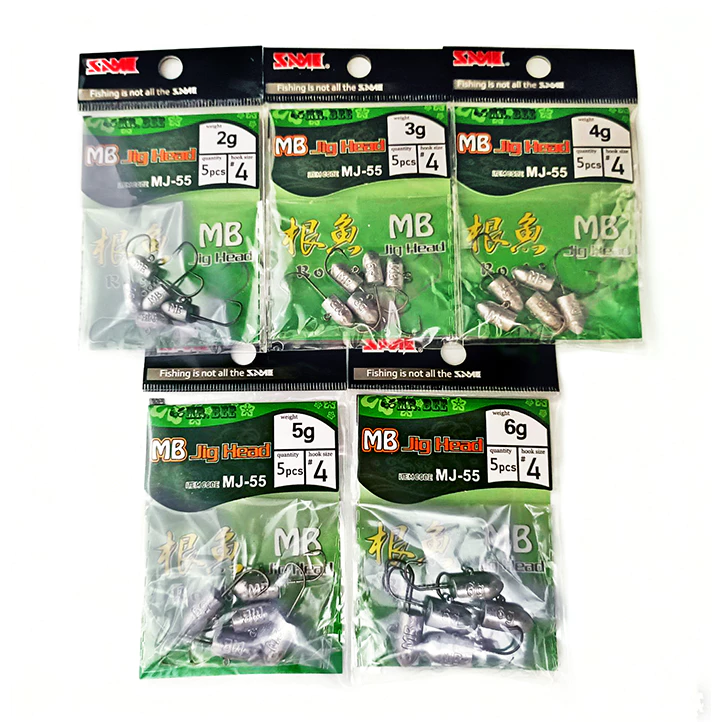 【LUREER】 SAME 莎美 MJ-55 根魚鉛頭鉤 5入裝 <雙背刺魚鉤> JIG HEAD 根魚 鉛頭鉤