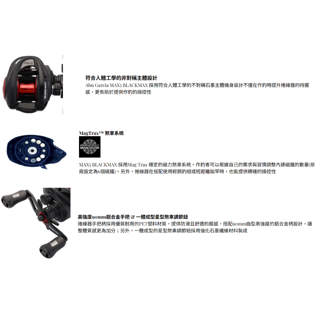 【LUREER】 Abu Garcia MAX5 BLACK MAX (2025 New) 小烏龜 捲線器 路亞 泛用