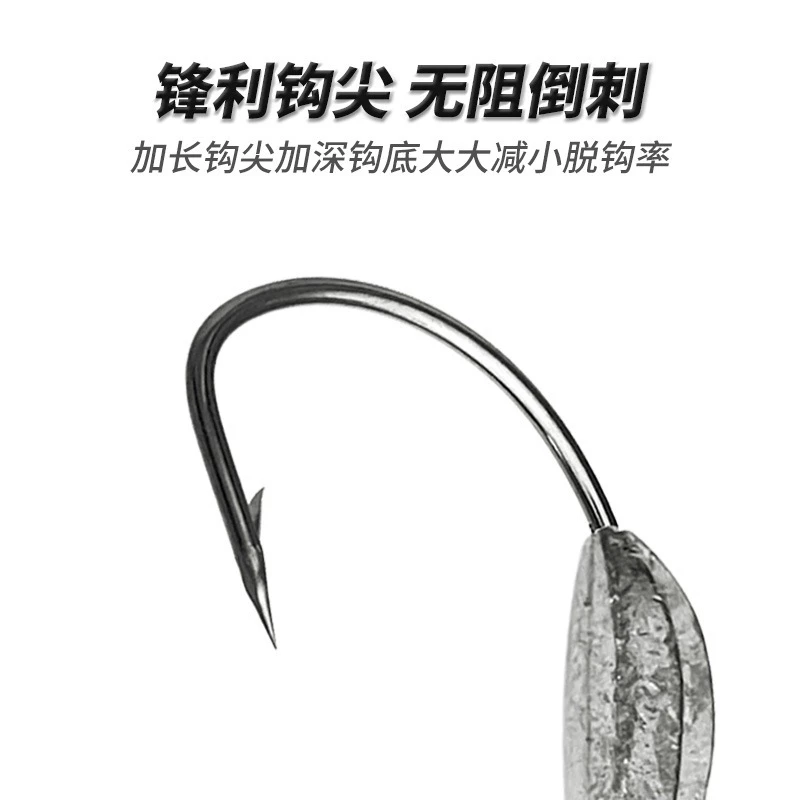 【LUREER】 帶鉛曲柄鉤 5入裝 軟蟲 軟餌 防掛 魚虎 雷強 踢水蛙 泰國鱧 軟蛙 熱狗