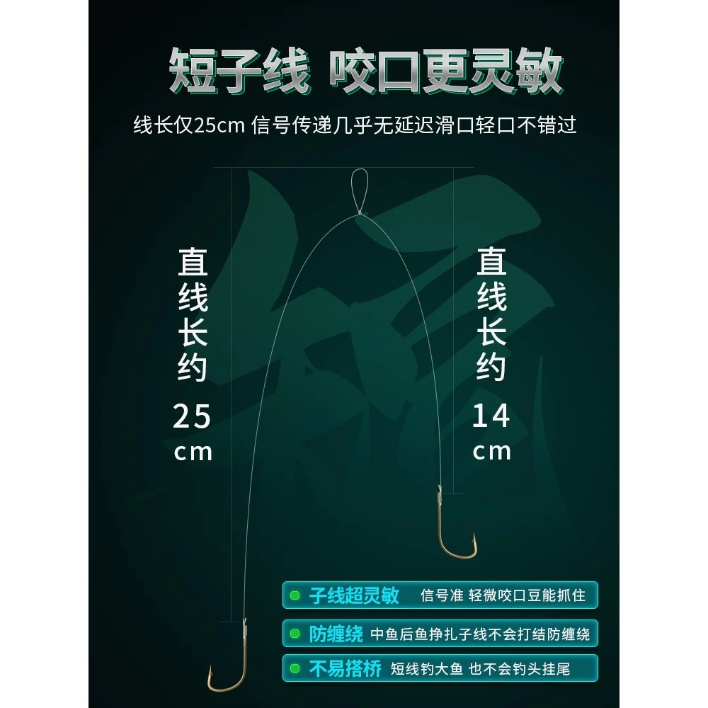 【LUREER】 手竿綁好鉤組 倒刺金袖鉤 20付 手竿 浮標 池釣 溪釣 吳郭魚 紅魔鬼 溪哥 馬口