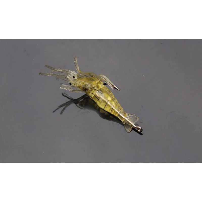 【LUREER】 帶鉤仿真小蝦 4公分 一包10入 夜光 路亞 軟蝦 軟餌 軟蟲 根魚 海釣 根魚