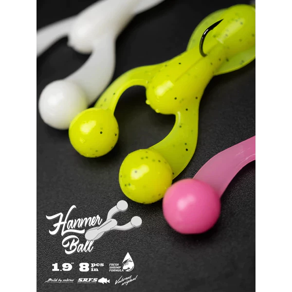 【LUREER】VALOROUS 擺錘蝦 Hammer Ball 1.9吋 8入 軟蟲餌 根釣 黑鯛 石斑 海水路亞