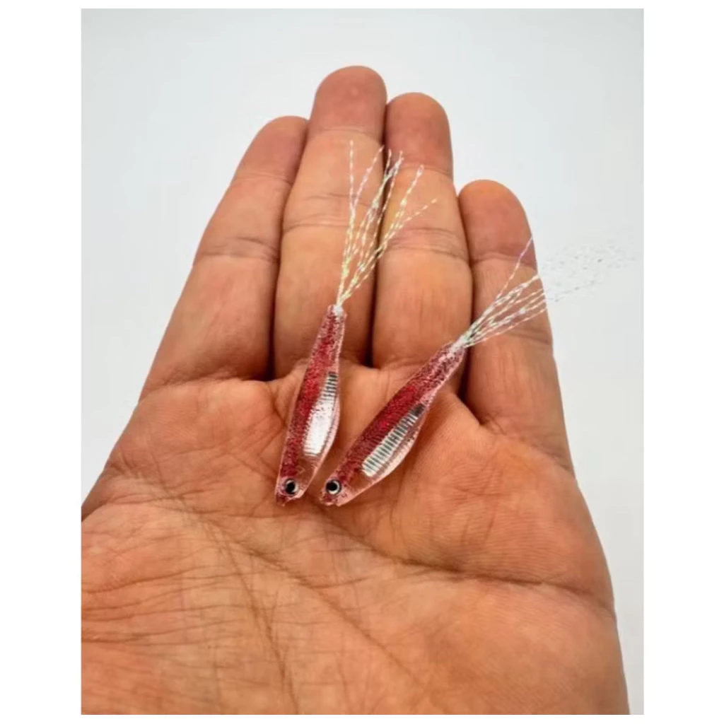 【LUREER】LITTLE JACK IGNITED TAIL FUSION 小魚 1.5’’ 軟蟲 <金蔥絲>