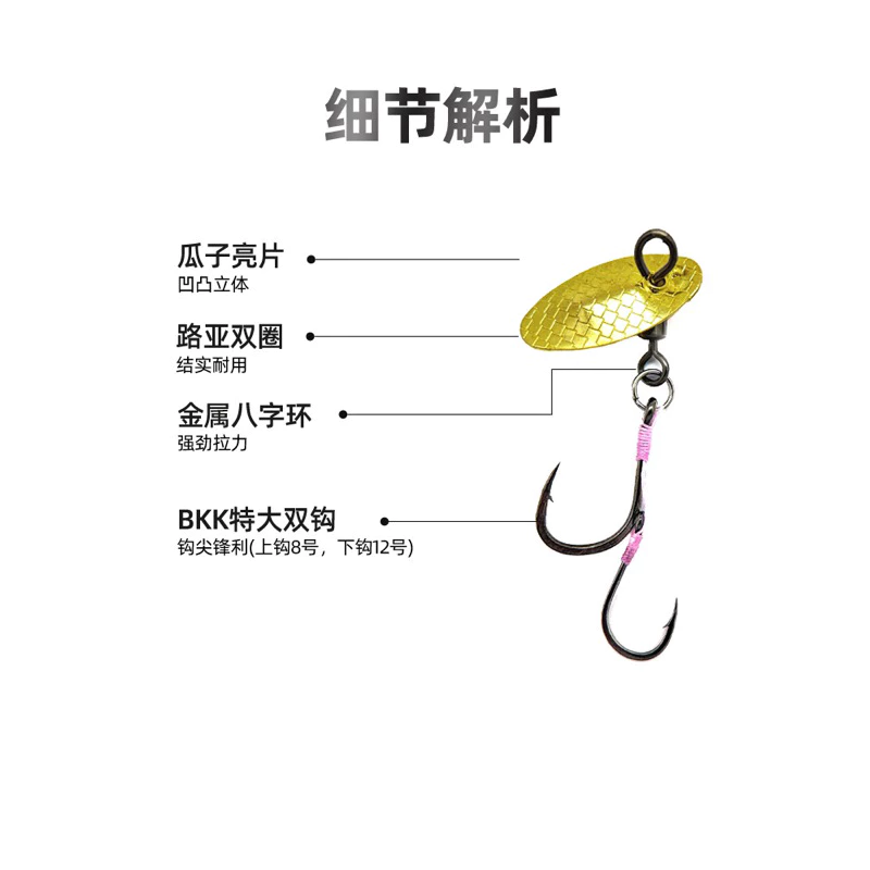 【LUREER】飛旋雙鉤 亮片 / 螺旋槳 BKK鉤 熱銷款 路亞 馬口 溪哥 苦槽 助投器 瓜子亮片