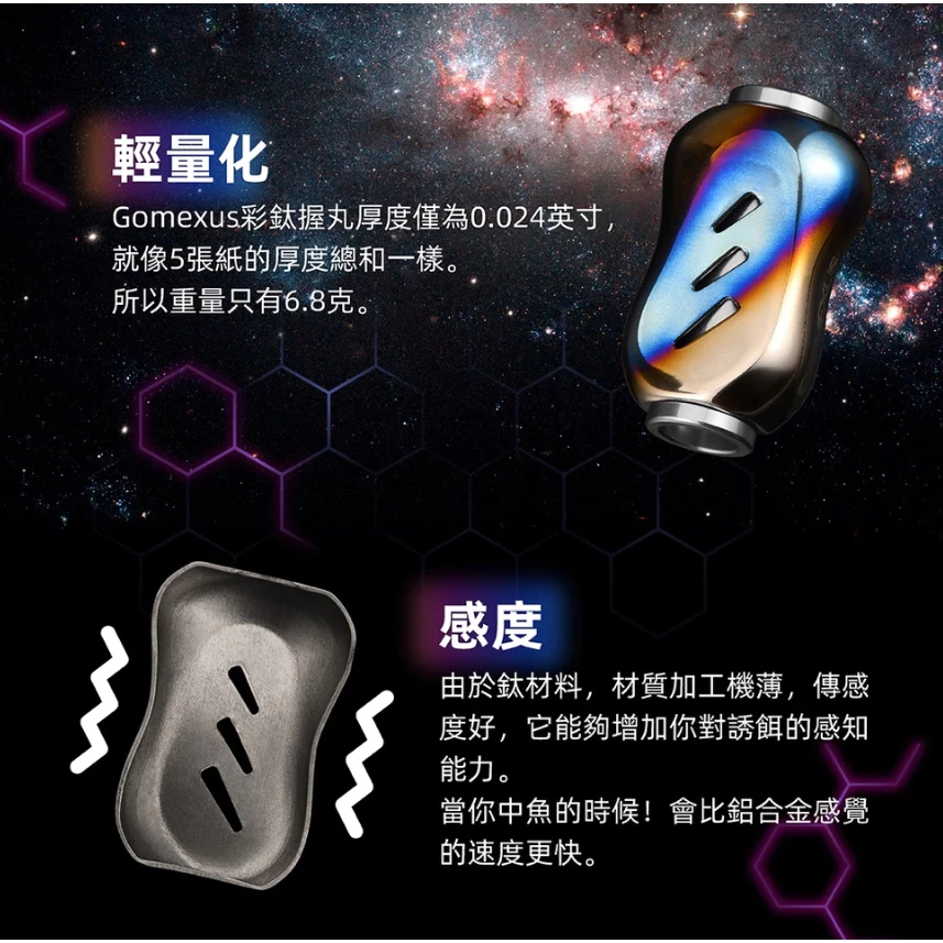 【LUREER】GOMEXUS T22 鈦合金改裝握丸 <輕量化 高感度> 路亞 鈦合金 改裝握丸 小烏龜 紡車