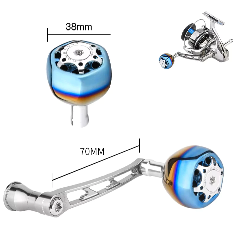 【LUREER】 GOMEXUS LMY-TA38S 鈦合金握丸單搖臂組 紡車捲線器改裝 路亞