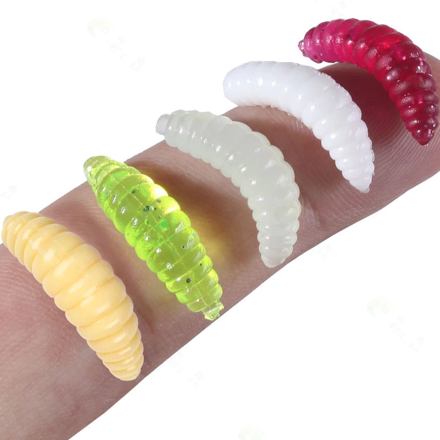 【LUREER】麵包蟲 軟蟲 2公分 50入裝 微物 吳郭魚 溪流 亮片 路亞