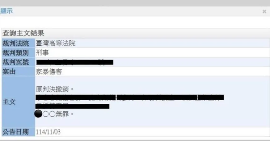 協助被害人洗刷冤屈，取得二審無罪判決！