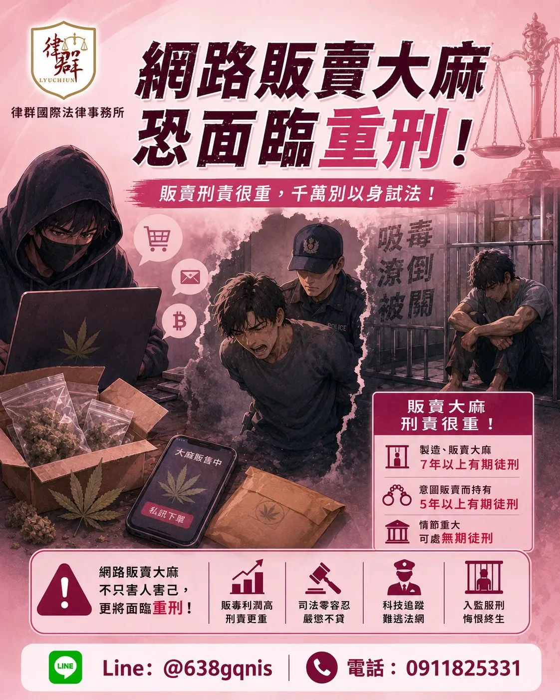 網路販賣大麻恐面臨重刑！