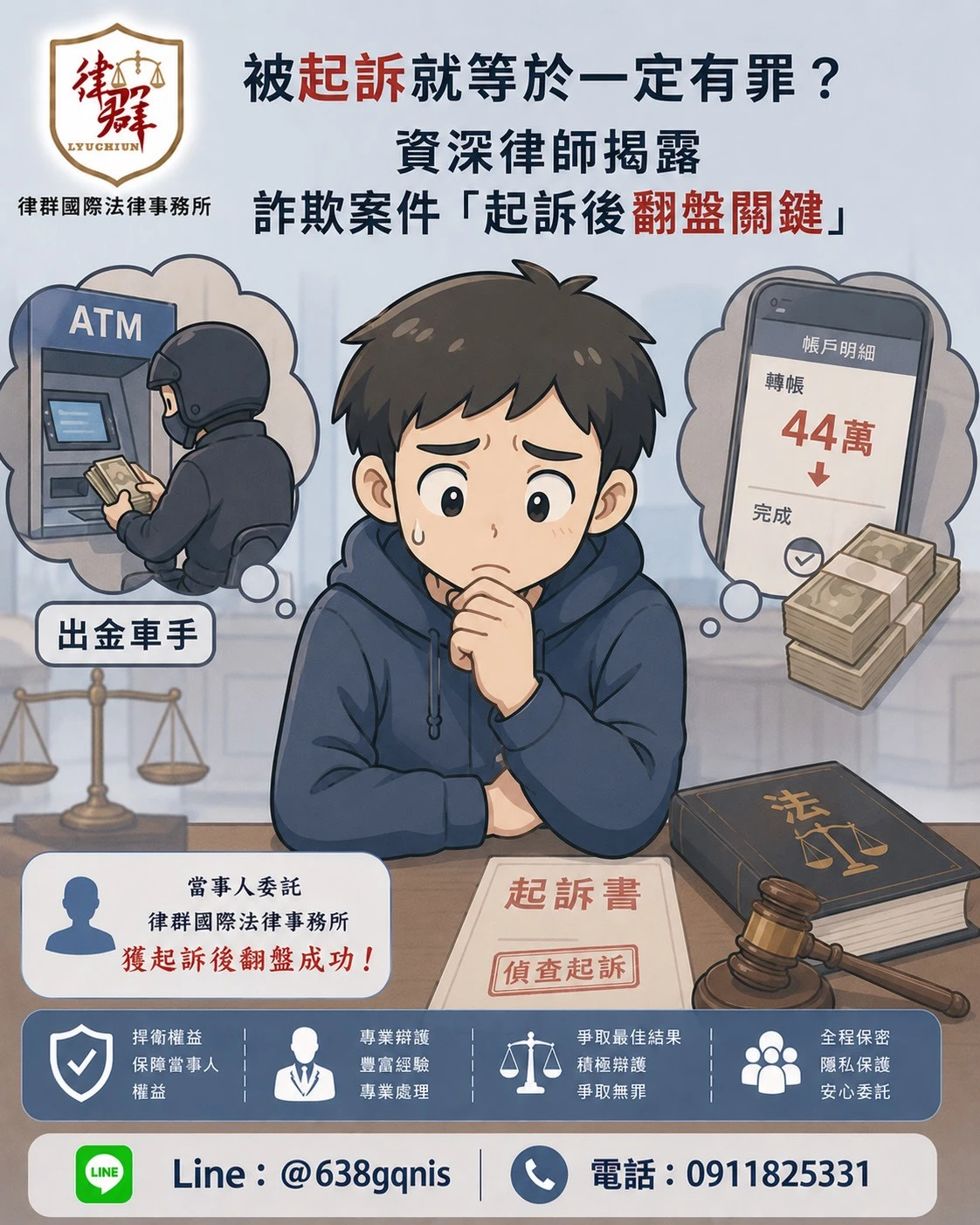 被起訴就等於一定有罪？資深律師揭露詐欺案件“起訴後翻盤關鍵”
