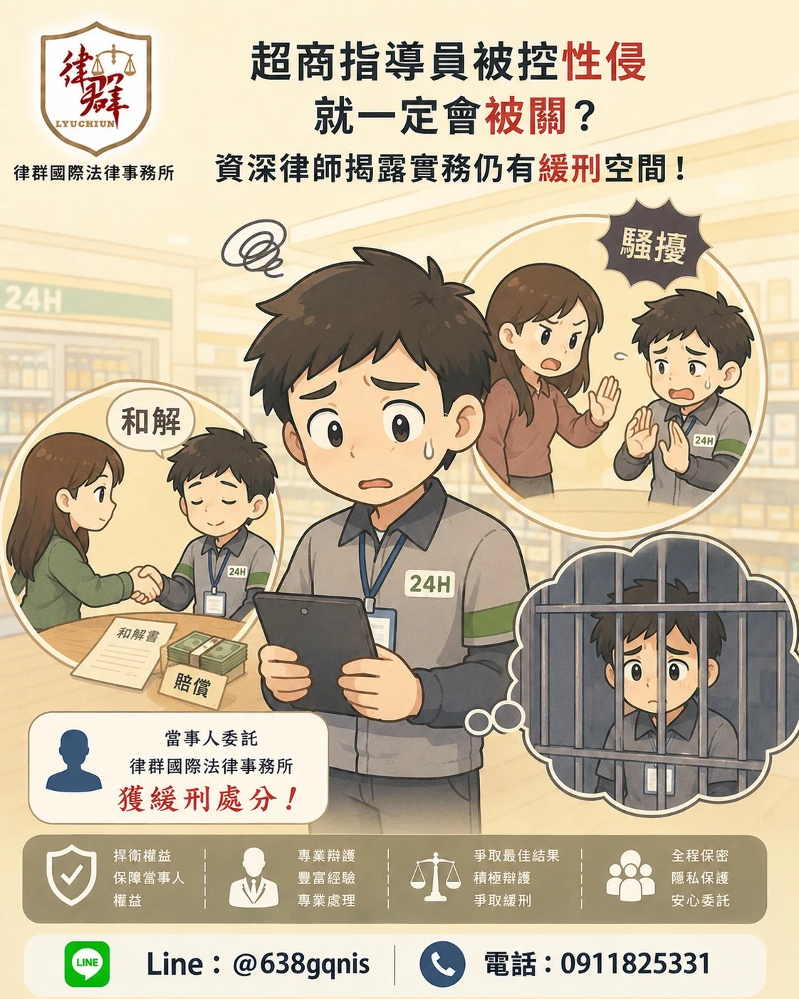 被控性侵就一定會被關？資深律師揭露“起訴後翻盤關鍵”，實務上仍有緩刑空間！