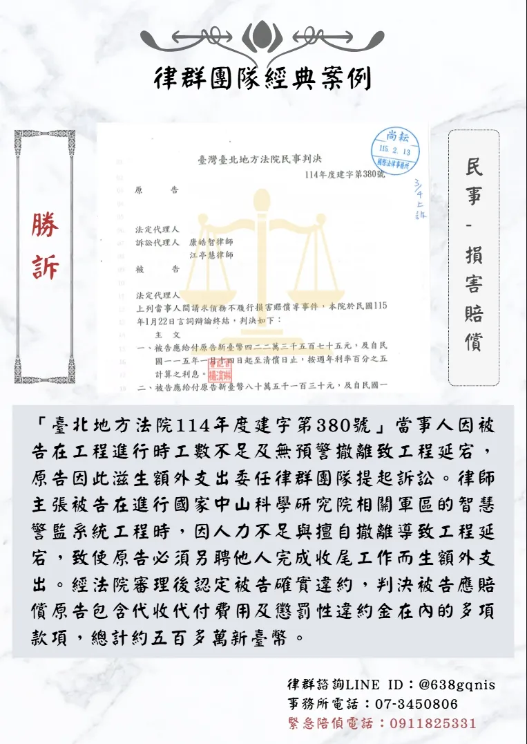 民事｜損害賠償｜勝訴