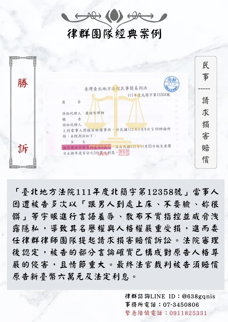 民事｜請求損害賠償｜勝訴