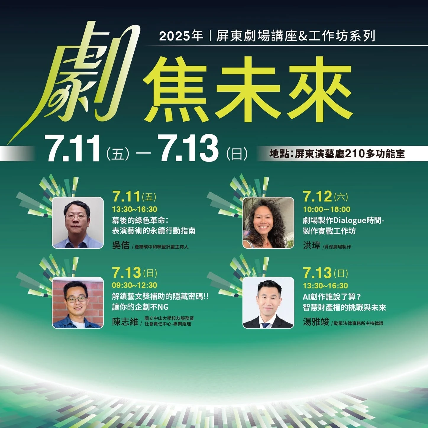 2025年屏東劇焦未來劇場講座與工作坊系列活動海報