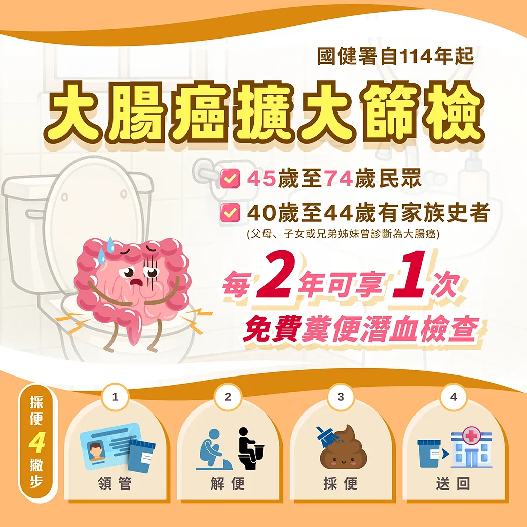 國健署｜大腸癌擴大篩檢