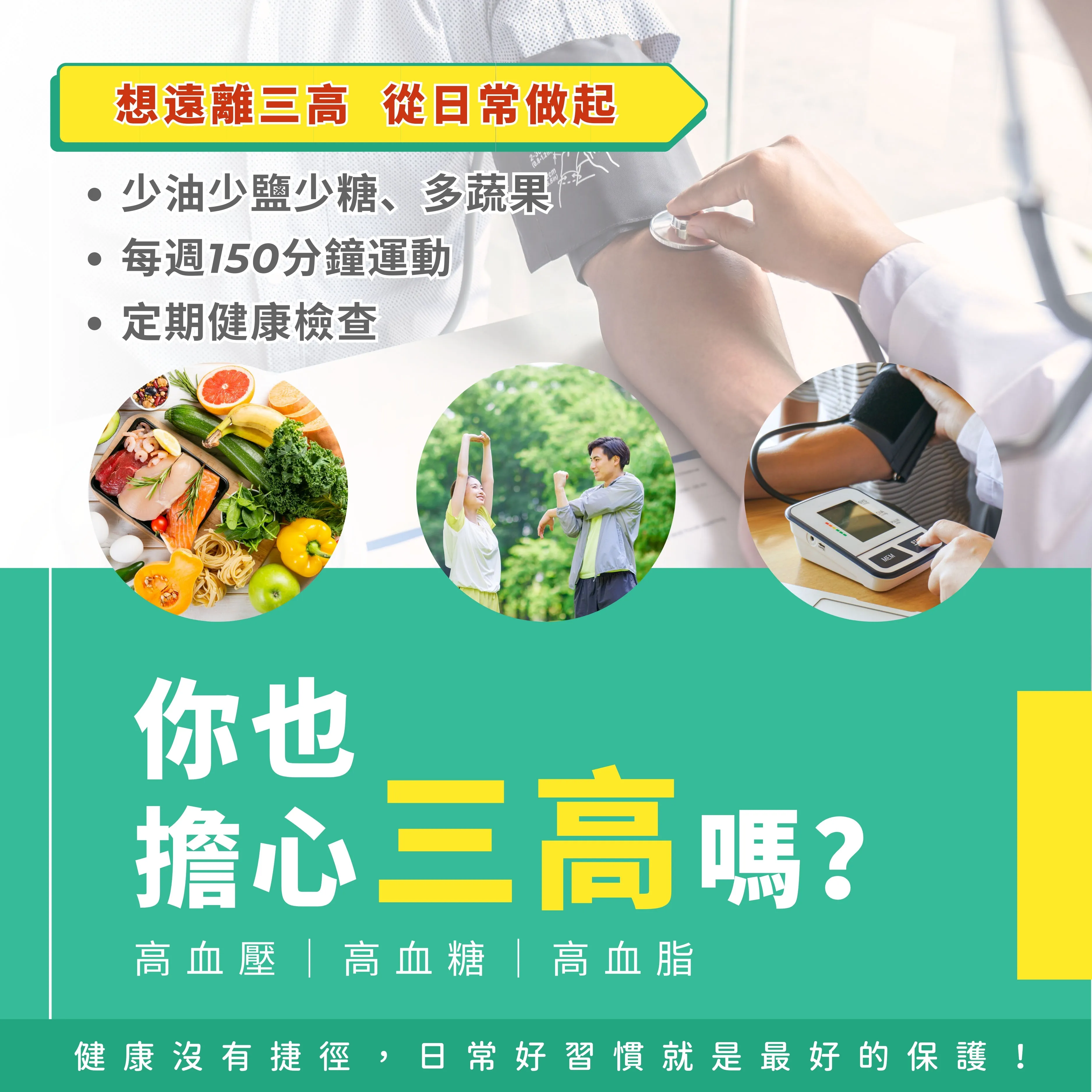 遠離三高的3個小習慣