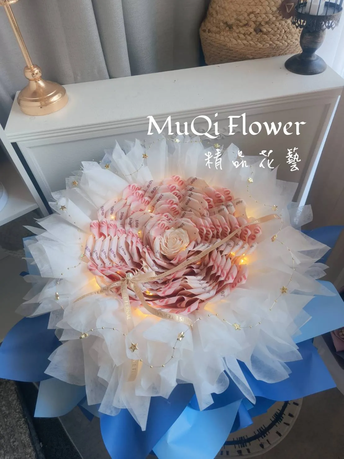山茶花有錢花-52張鈔票