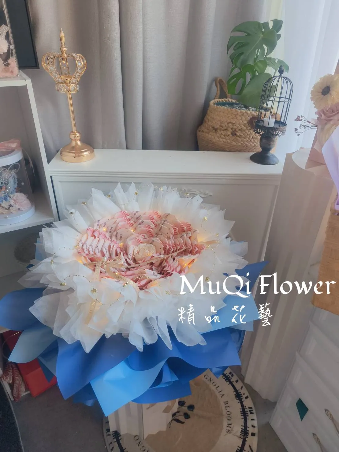 山茶花有錢花-52張鈔票