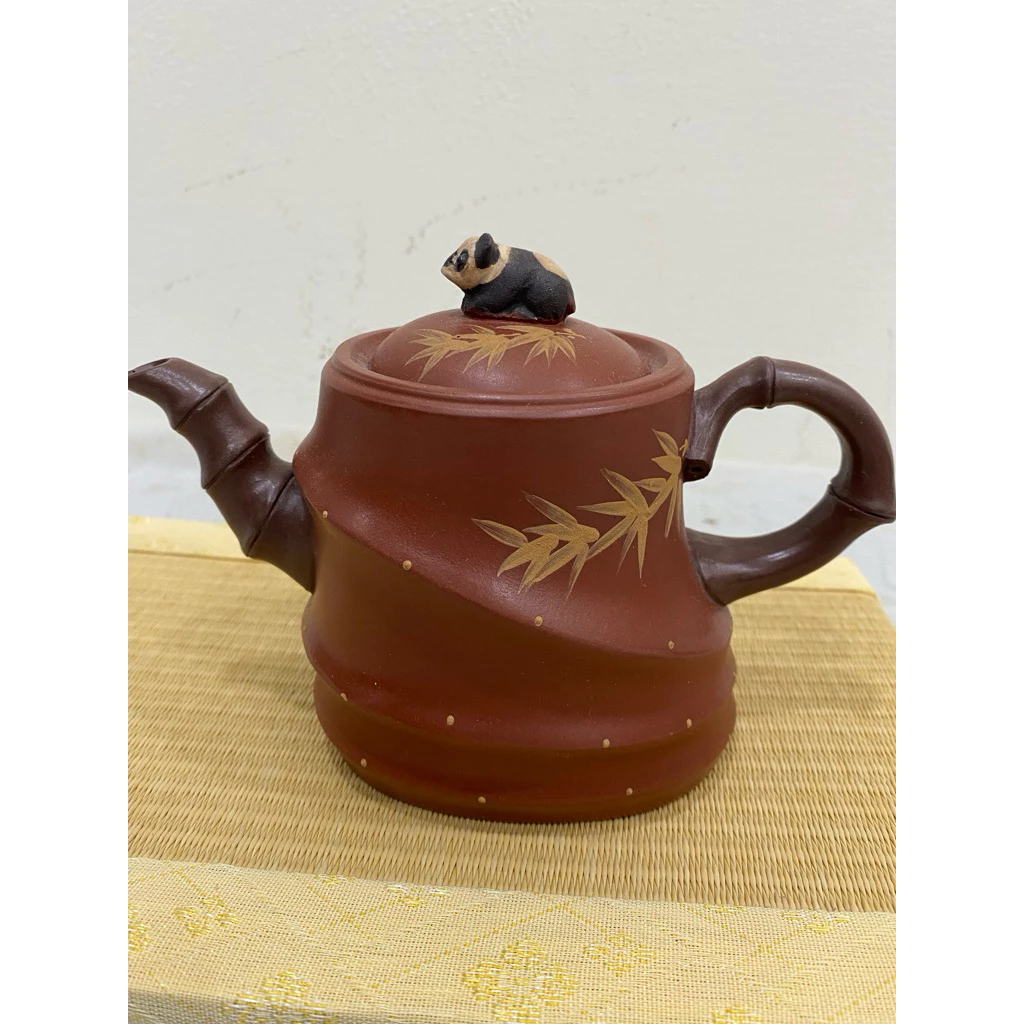 熊貓 竹節 紫砂壺