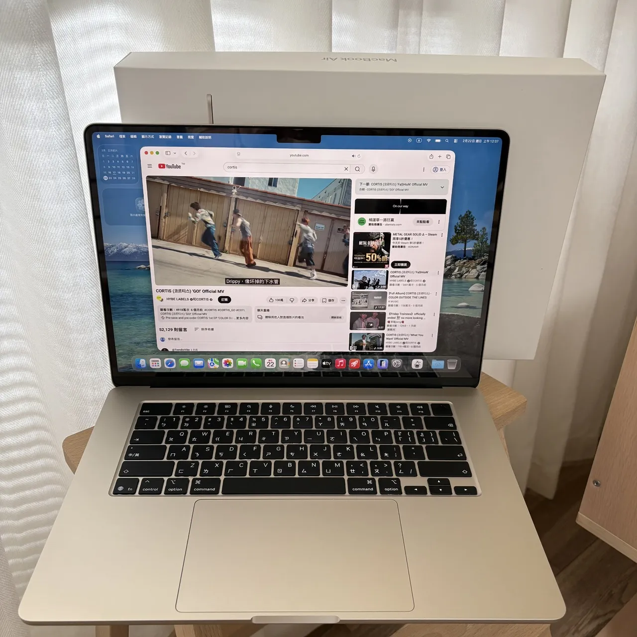 台中 保固2027/2 Apple Macbook Air M4 15吋 16G 256G 星光色 電池100 循環次數9!超新!附購買證明!