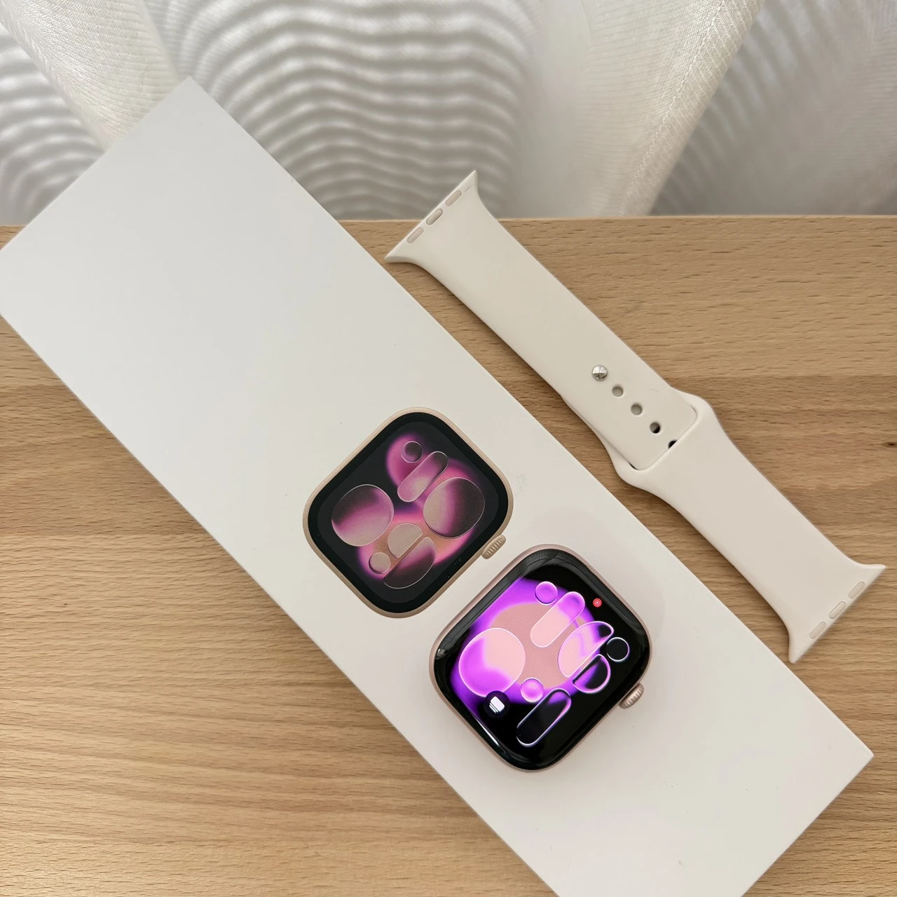 台中 保固2026/12 Apple Watch 11 46mm GPS S11 鋁金屬 金色 全新M/L運動錶帶