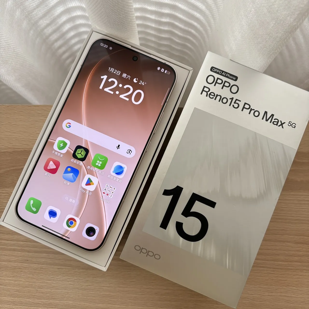 台中 全新 保固2027/2 OPPO Reno15 Pro Max 12G 512G 金色 僅拆封檢查!