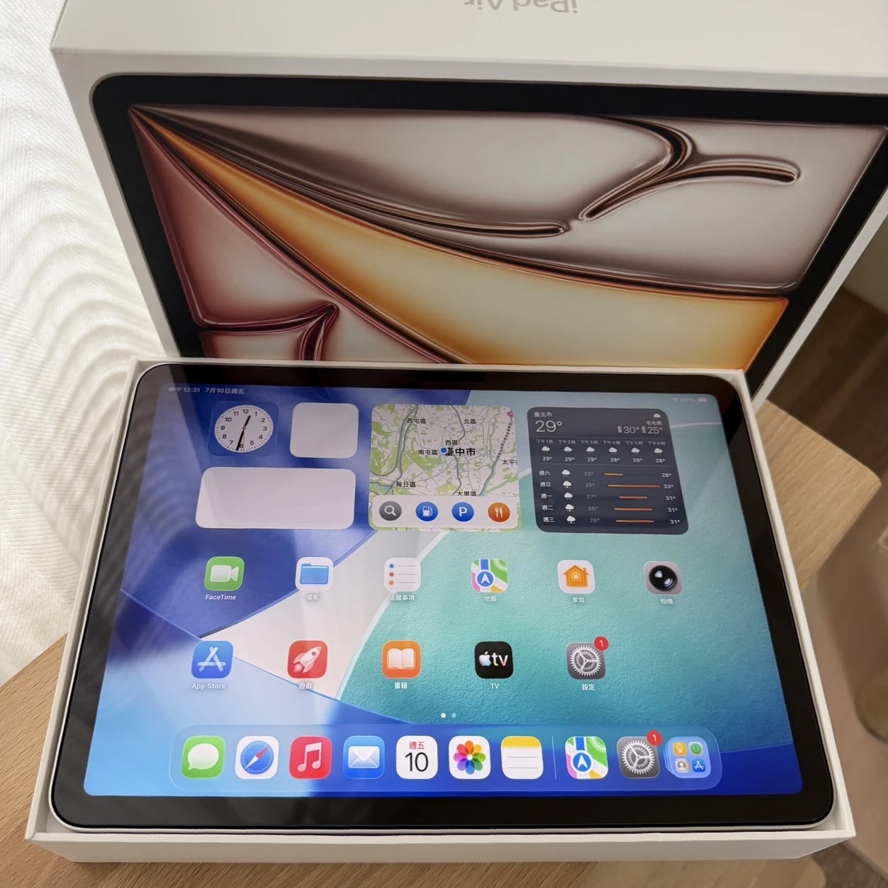 台中 保固2027/4 Apple iPad Air M4 11吋 Air8 WiFi 256G 星光色 超新!電池100!原價28400!