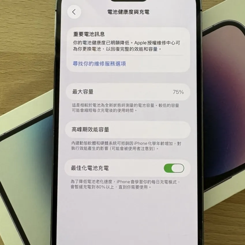 台中 Apple iPhone 14 Pro Max 256G 6.7吋 紫色 功能正常 無維修！