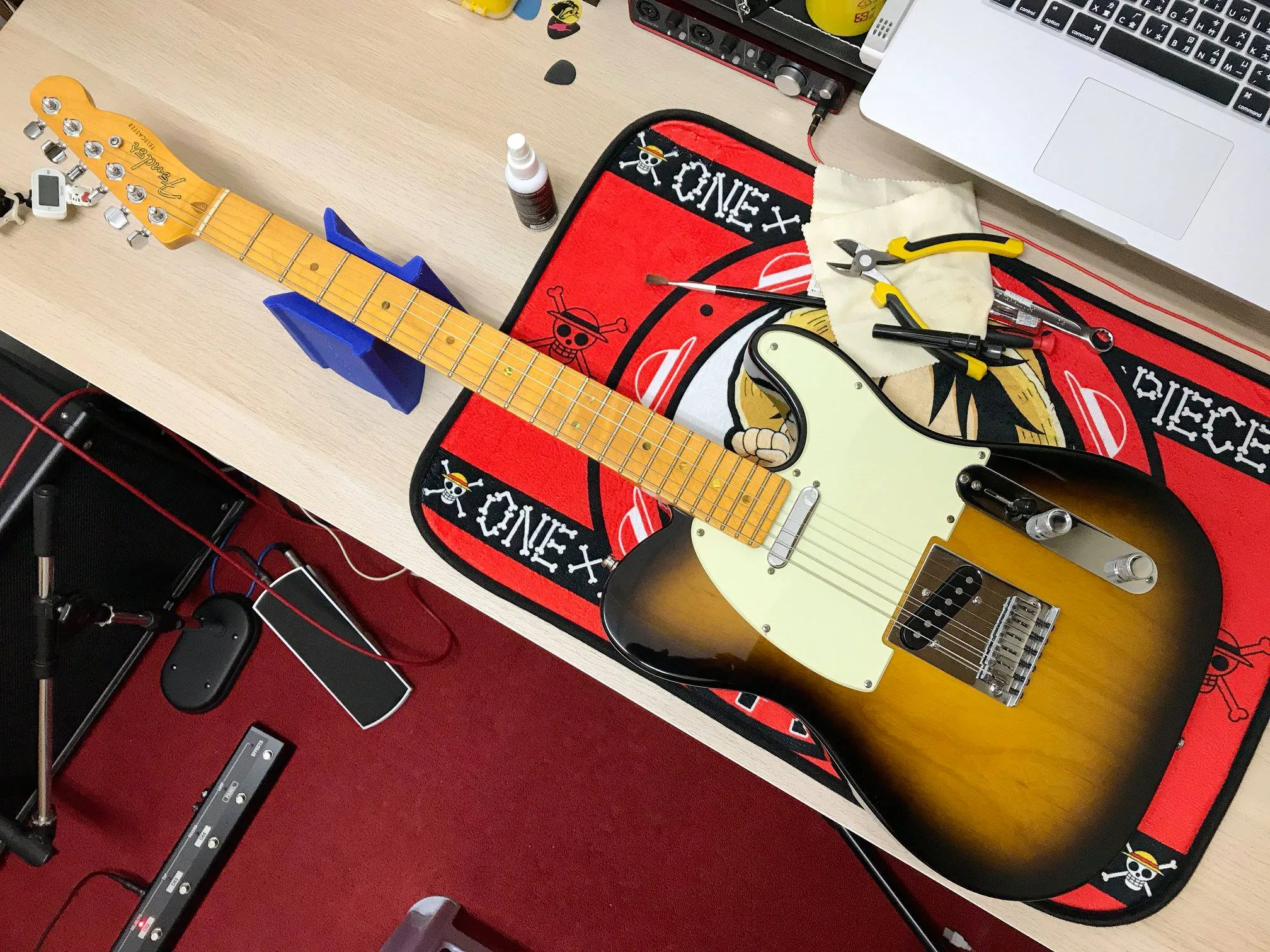 20180924_Fender Deluxe Telecaster 換弦+保養｜台中樂器教學｜西屯樂器教學