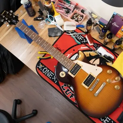 20221107_Epiphone Les Paul 100 換弦&保養｜電吉他換弦｜台中電吉他換弦