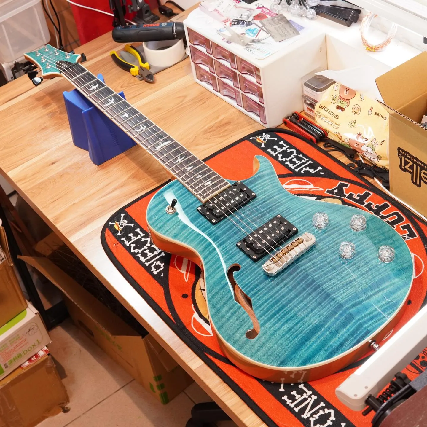 20240423_PRS SE Zach Myers 594 換弦&保養｜樂器保養｜台中樂器保養