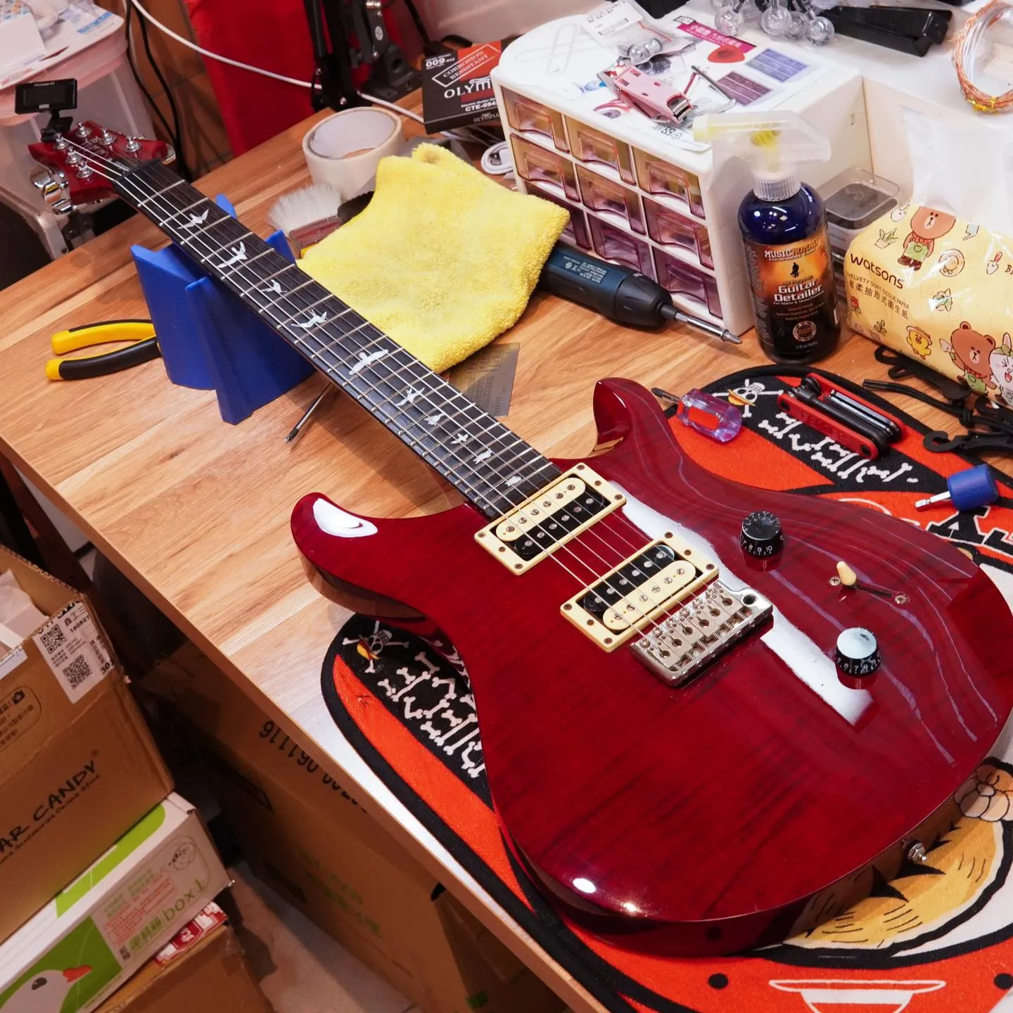 20240425_PRS SE Custom 24 換弦&保養｜修樂器｜台中修樂器