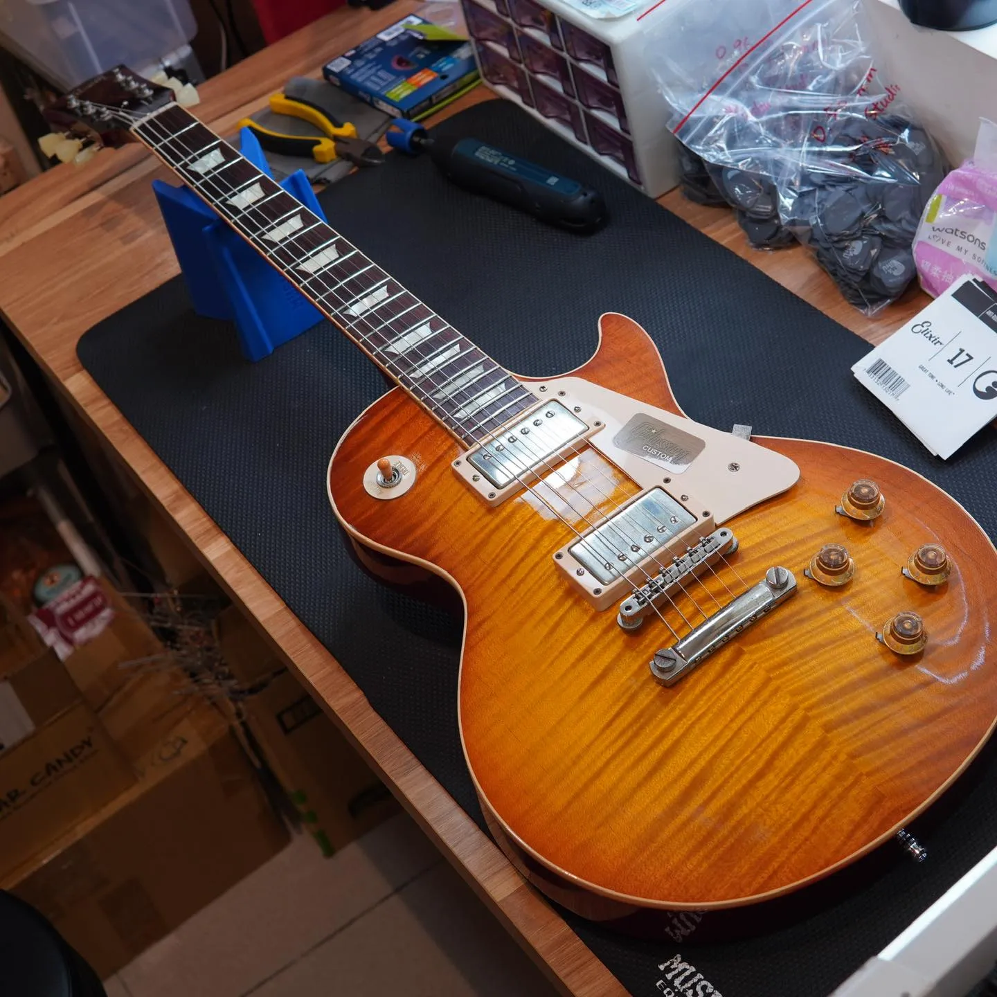 20240814_Gibson R9 Les paul 換弦&保養｜音樂課程｜台中音樂課程